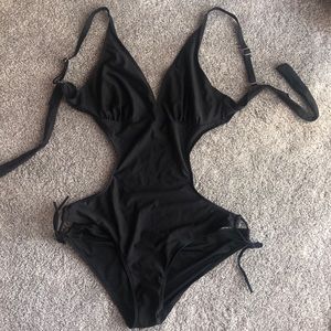 Women’s Deep V Neck Sexy One Piece CutOut SwimSuit